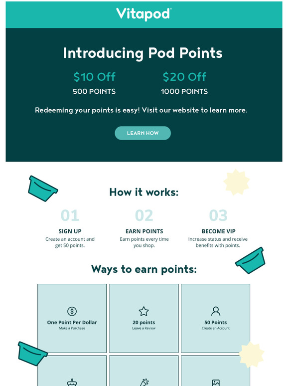 Vitapod Introducing Pod Points Milled