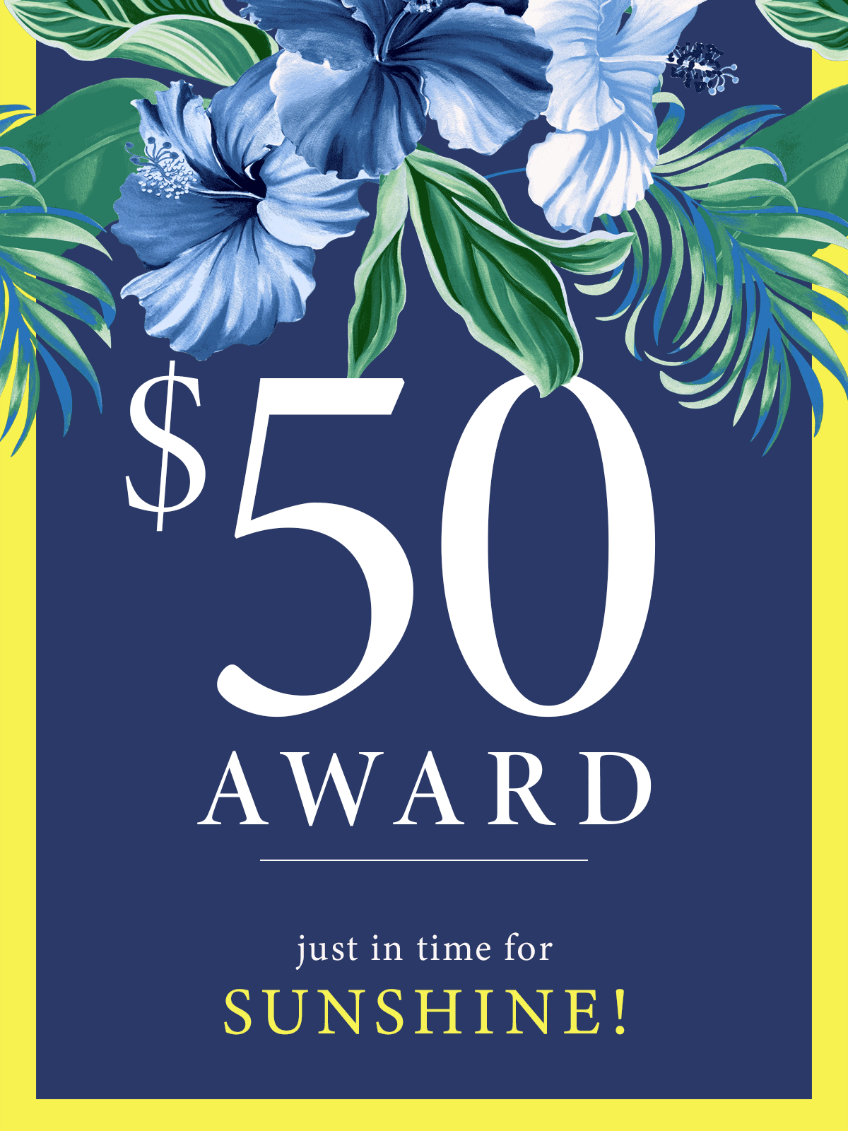 tommy bahama $50 award card