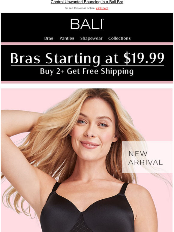 Bali Bras A Bounce Control Bra, Wirefree Milled