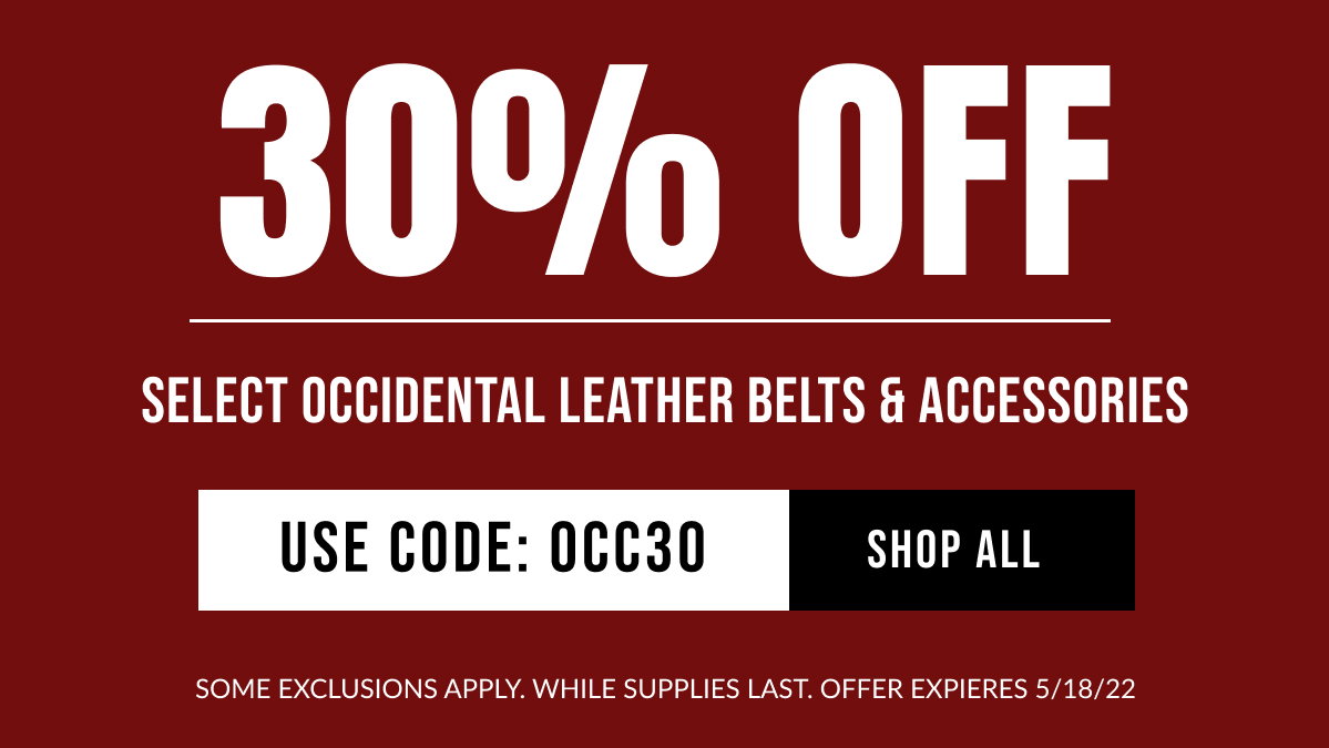 30% Off Occidental Leather with promo code OCC30