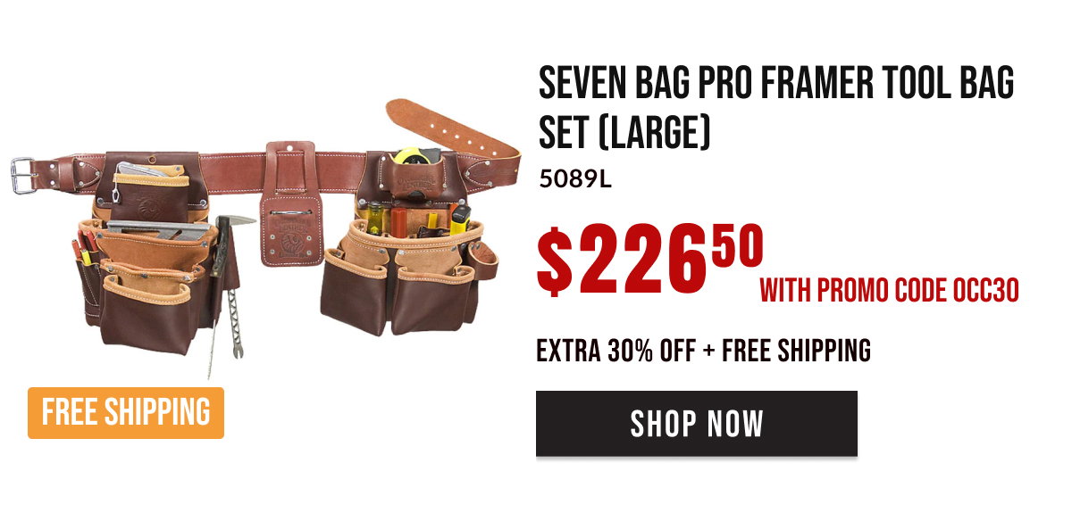 Occidental Leather 7 Bag Pro Framer Tool Bag Set. $226.50 with promo code OCC30