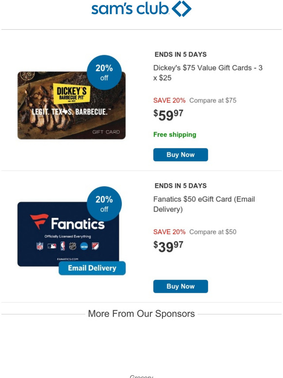 Sam's Club Today's Shocking Values are in Milled