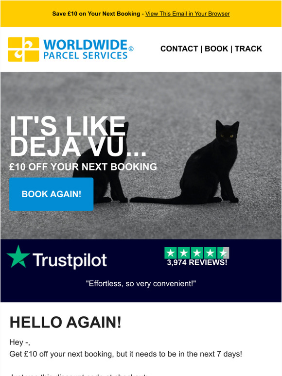 Save 10 on your next booking at Worldwide Parcel Services!
