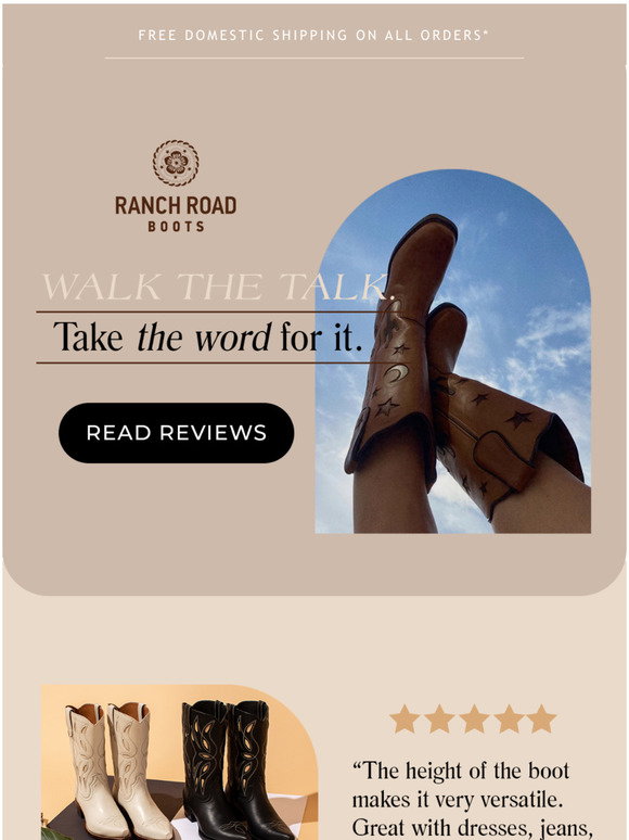 Ranch Road Boots: Word on the street: Reviews don't lie.