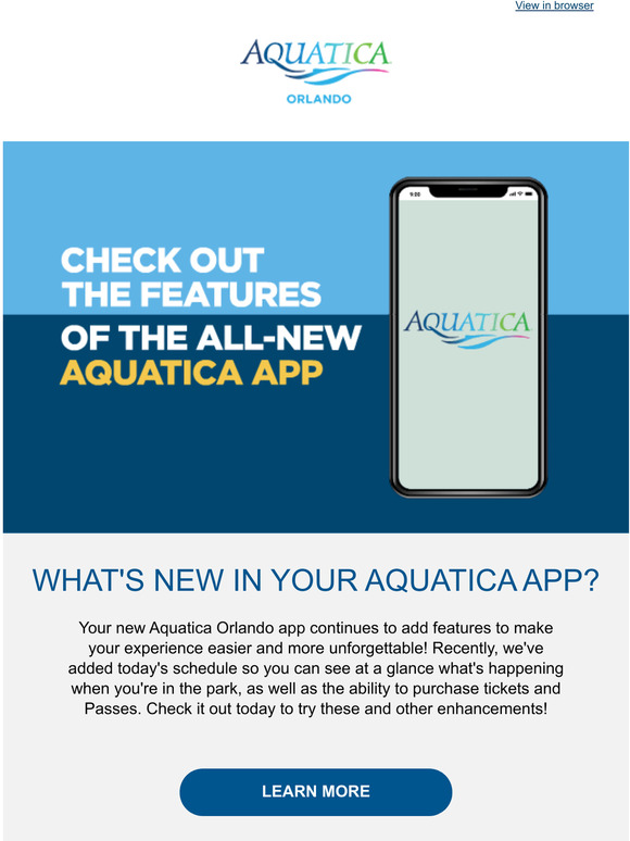 SeaWorld: Whats New in Your Aquatica App? | Milled