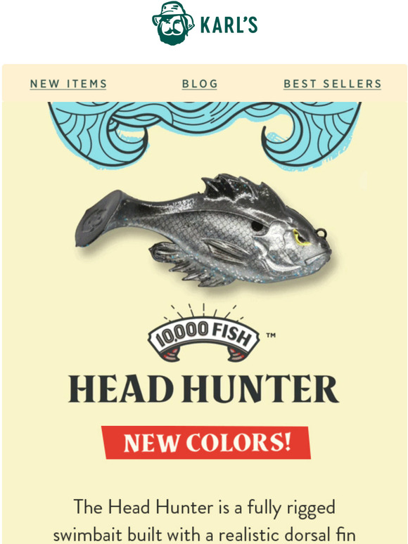 Mystery Tackle Box The 10,000 Fish Head Hunter Now in New Colors Milled