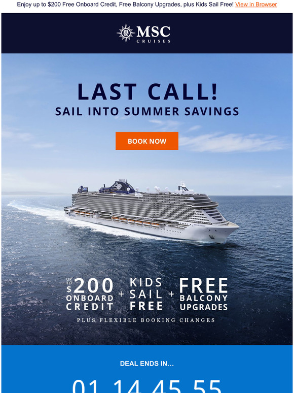 MSC Cruises: @Everyone: It's Your Last Chance to Score This Cruise Deal ...