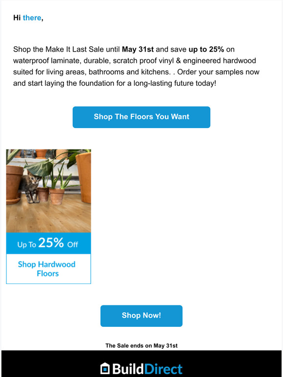 The Make It Last Sale - Up to 25% Off: big savings on durable & waterproof floors for a limited time!