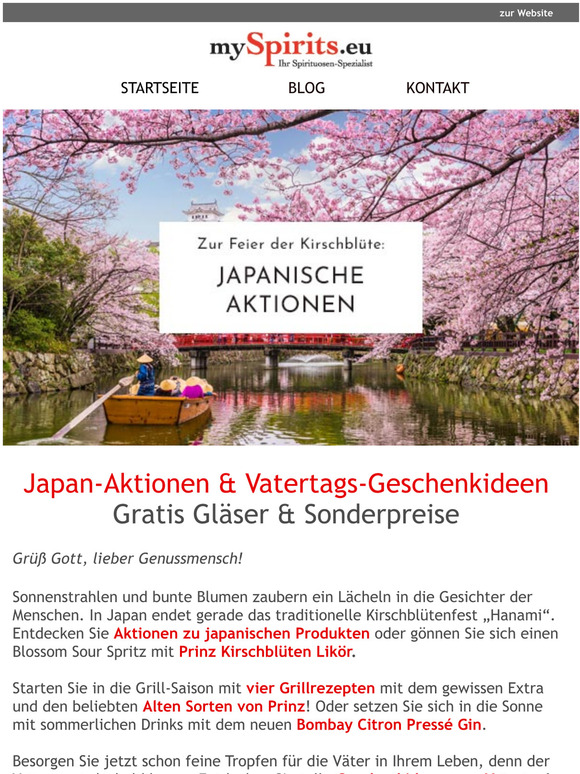 Vatertags-Geschenke & Japan-Aktionen 
