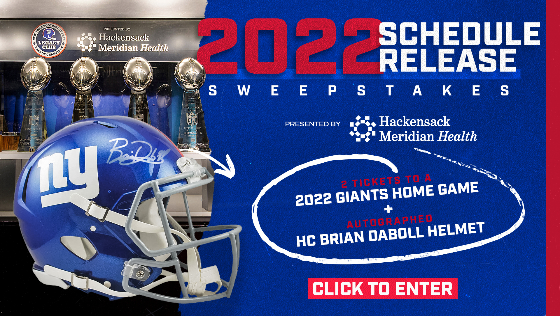 Giants Sweepstakes  Win two tickets to any 2022 Giants Home Game plus a  Kayvon Thibodeaux autographed football.