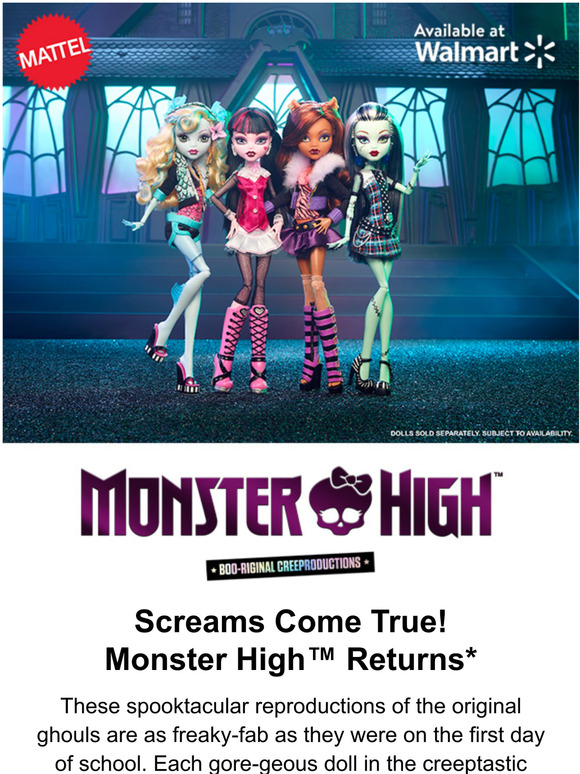 Original Monster High dolls are back for a limited time