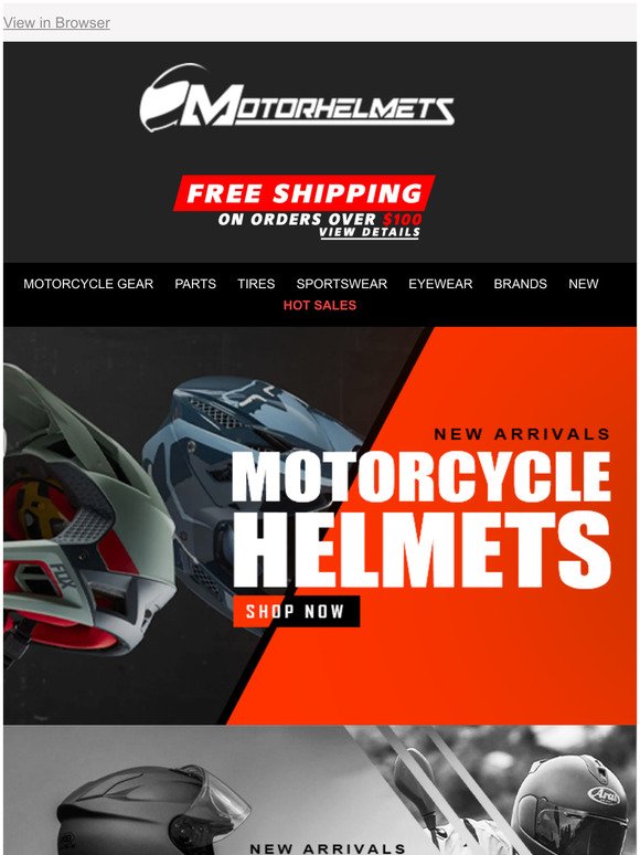 Motorcycle Helmet New Arrivals from Shoei, LS2, ScorpionEXO & more!