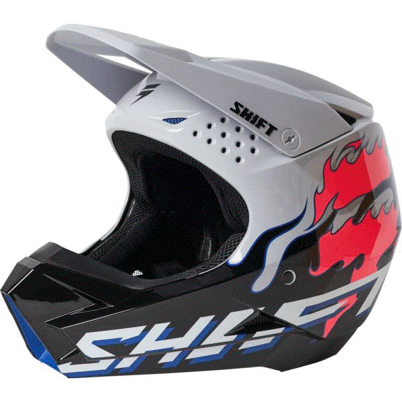 Casque cross Shift White Label BURNTABLE gris noir 2022