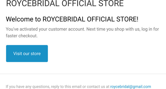 Customer account confirmation