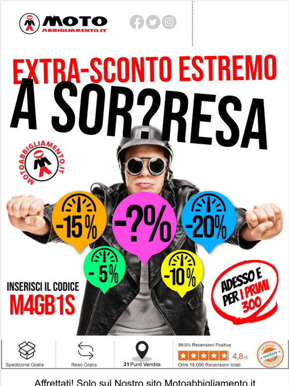 Motoabbigliamento IT: a Grande Richiesta continua la Promo Fatti i Saldi  Tuoi fino al 15 febbraio | Milled