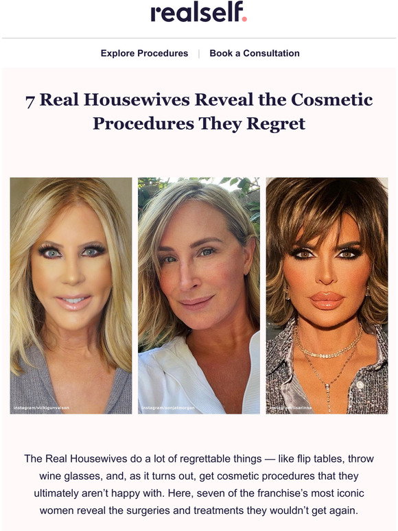 RealSelf The Real Housewives biggest plastic surgery fails Milled