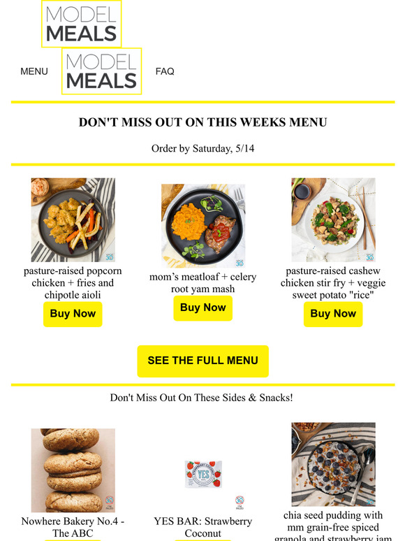 Reminder! Last Chance to Order for Monday Delivery