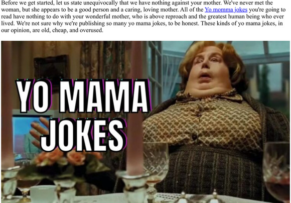 Funny Yo Mama Jokes