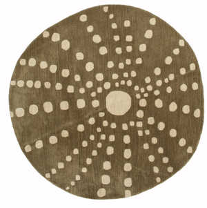 Sjöborre handtufted - Oliven