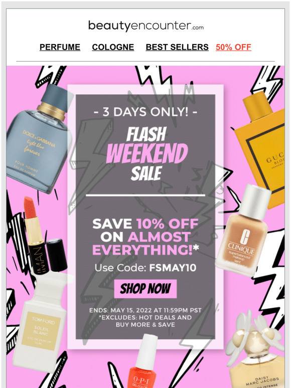Start your weekend off right! FLASH SALE going on NOW!