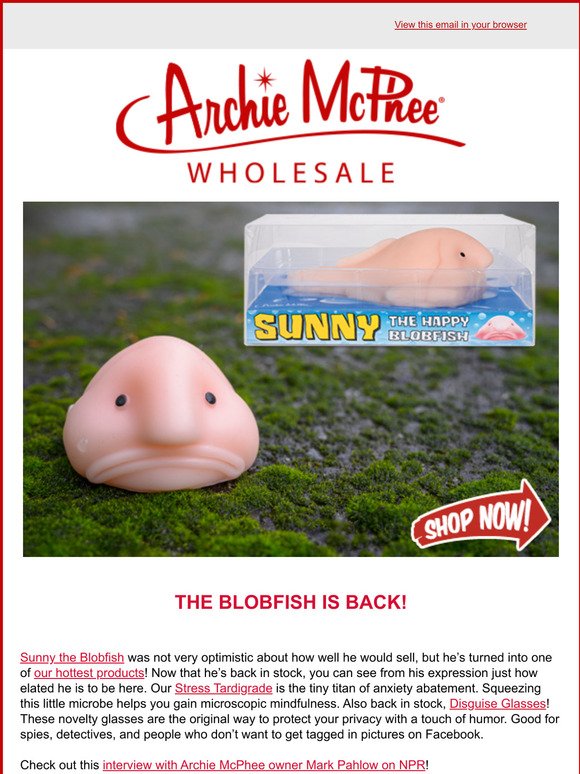 Sunny the Blobfish – Archie McPhee
