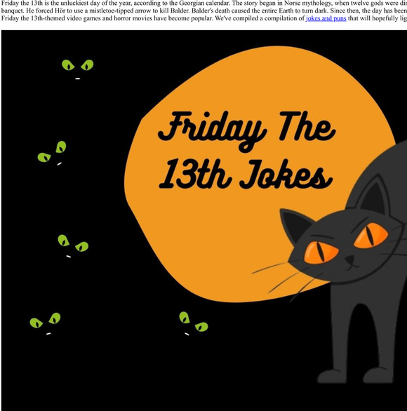 Friday the 13th Jokes