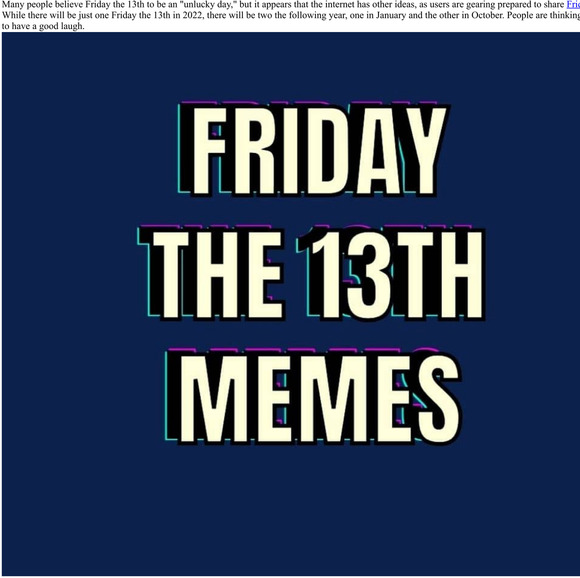 Friday The 13th Memes