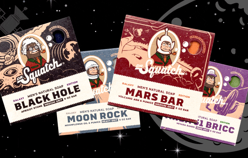 Dr. Squatch Launches 'Galaxy Bundle' Of Trippy Space-Themed Soaps