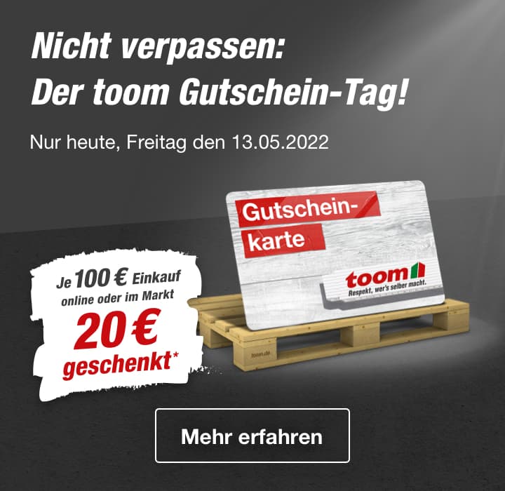 Toom 20 geschenkt* Heute ist GutscheinTag! Milled