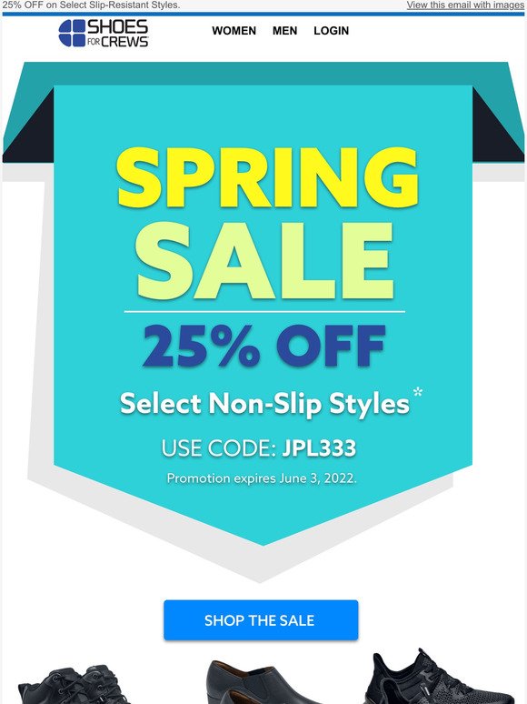 25% Off Spring Sale on Select Safety Styles!