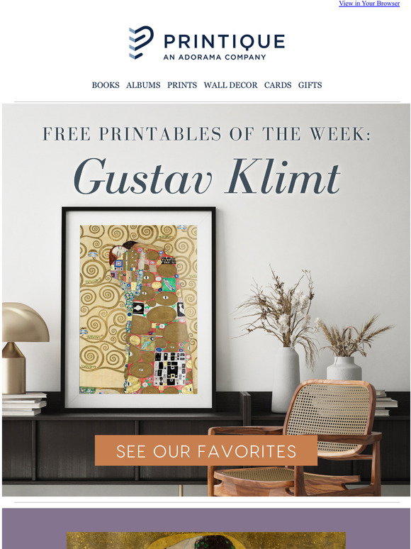 AdoramaPix: Free Printables: Gustav Klimt | Milled