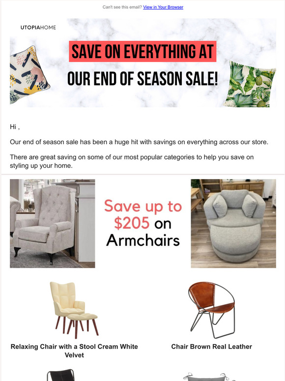 SAVE on Everything at our End of Season SALE! 