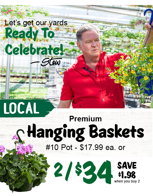 Stew Leonard's Gifts Local Hanging Baskets, Annuals and More! Milled