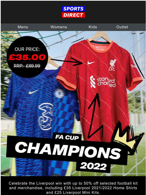 Sports Direct Liverpool are the FA Cup Champions Milled