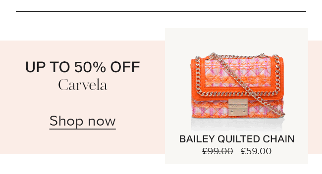 UP TO 50% OFF CARVELA