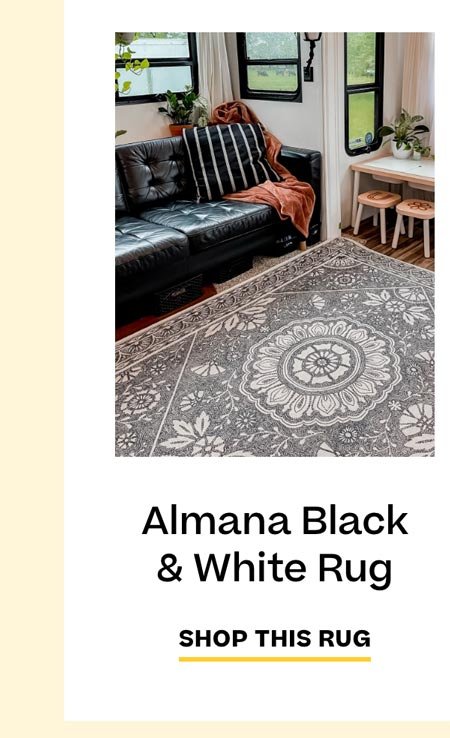 Almana Black White Rug