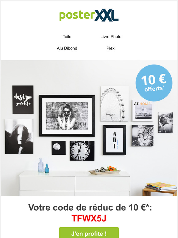 Nous vous offrons 10  sur tous les produits !