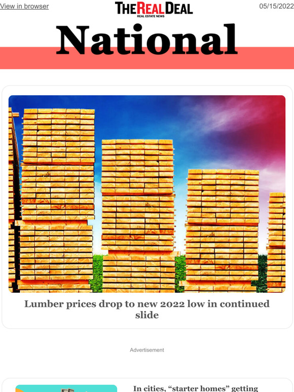 The Real Deal Lumber prices drop to new 2022 low in continued slide