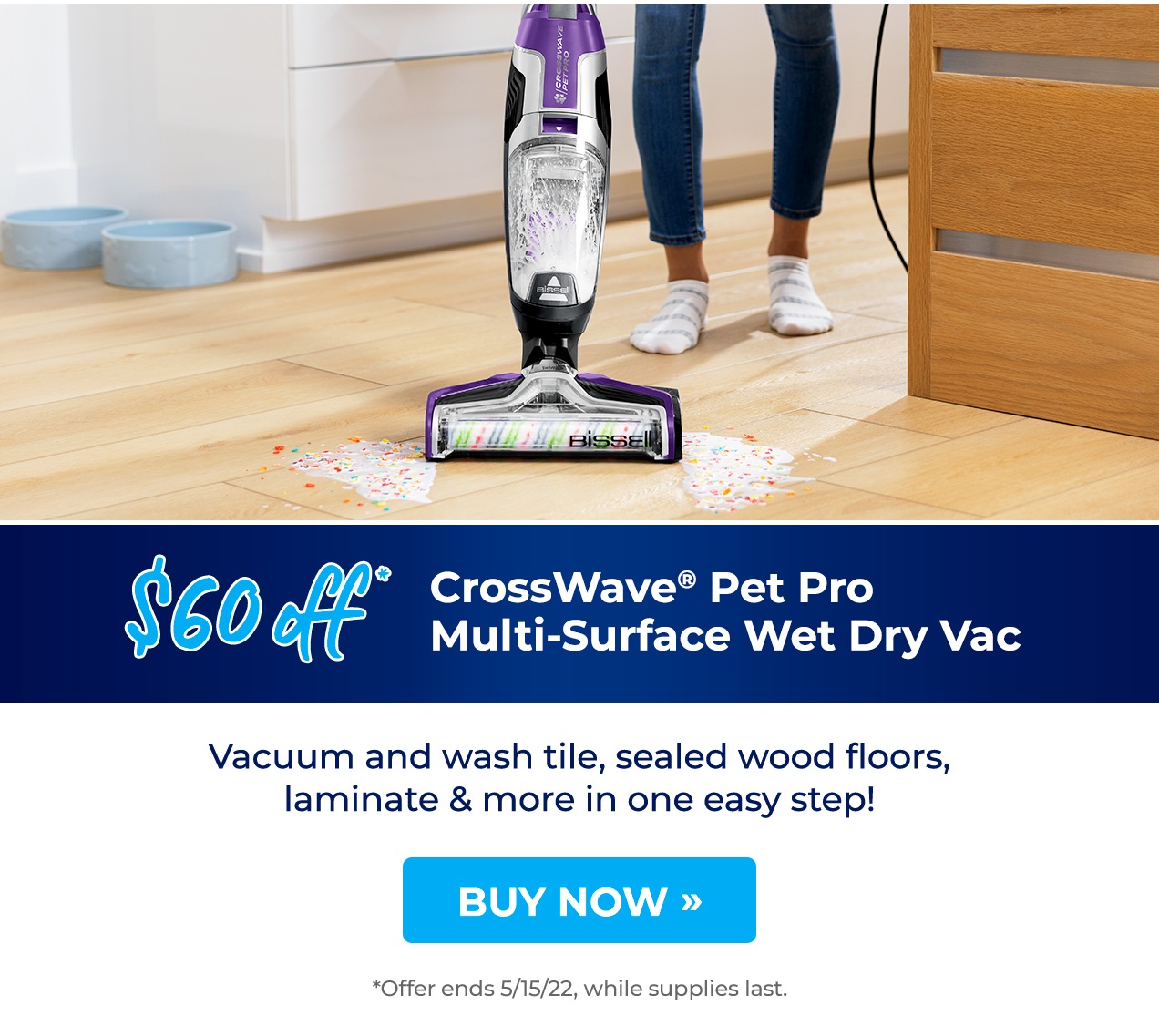 bissell Final days to save 60 on CrossWave Pet Pro MultiSurface wet