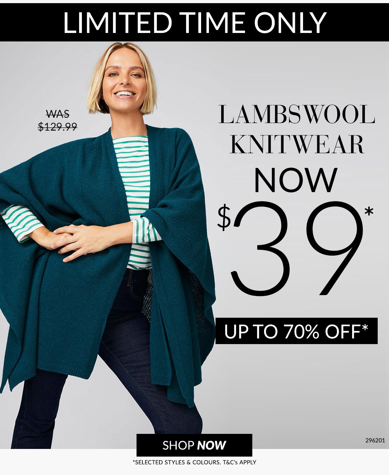 Limited Time Only | $39 Lambswool Knitwear UP TO 70% OFF