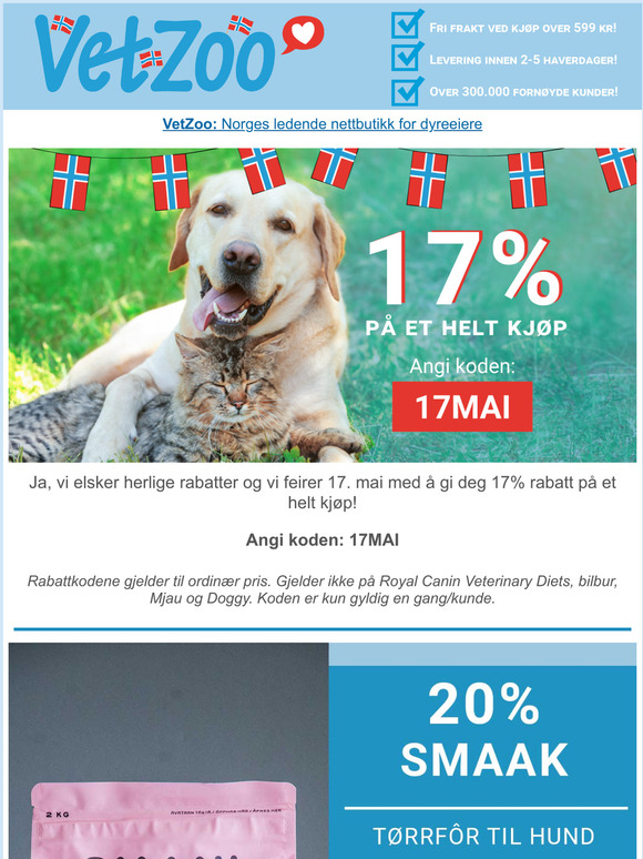 Hipp hipp hurra! 17% rabatt p et helt kjp! 
