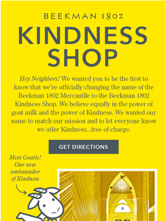 Beekman1802: The Mercantile Is Now The Beekman 1802 Kindness Shop! | Milled