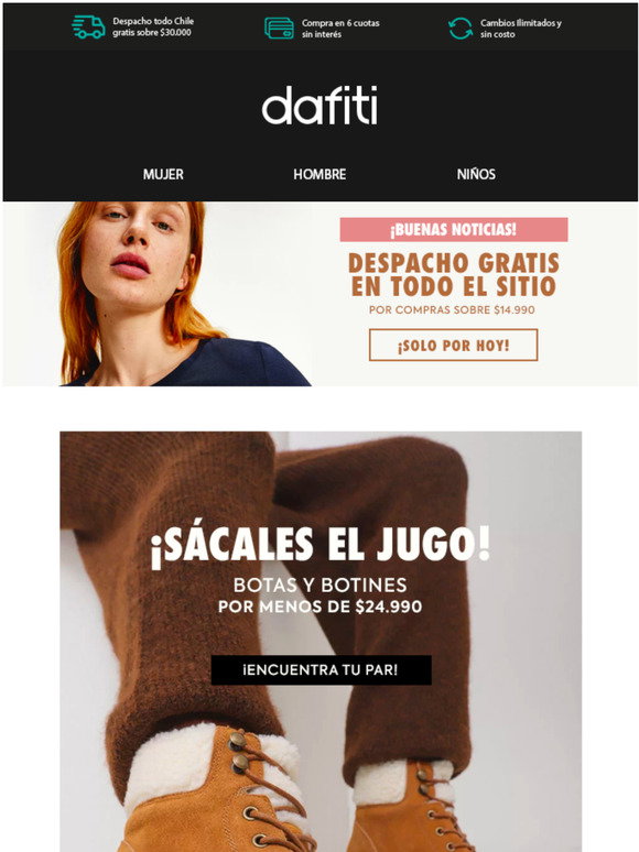 Dafiti: Botas y botines 2x$30.000, ¡Ideal para la lluvia y el frío! | Milled