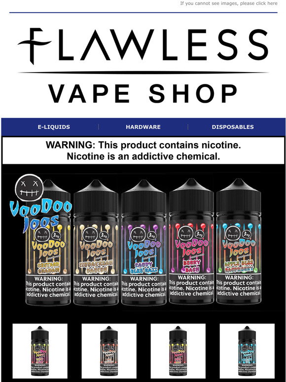 Flawless Vape Shop: NEW VooDoo Joos 100mL e-Liquid! | Milled