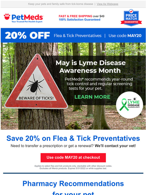 1800 Pet Meds Beware of Ticks! Save 20 On Prevention Now Milled