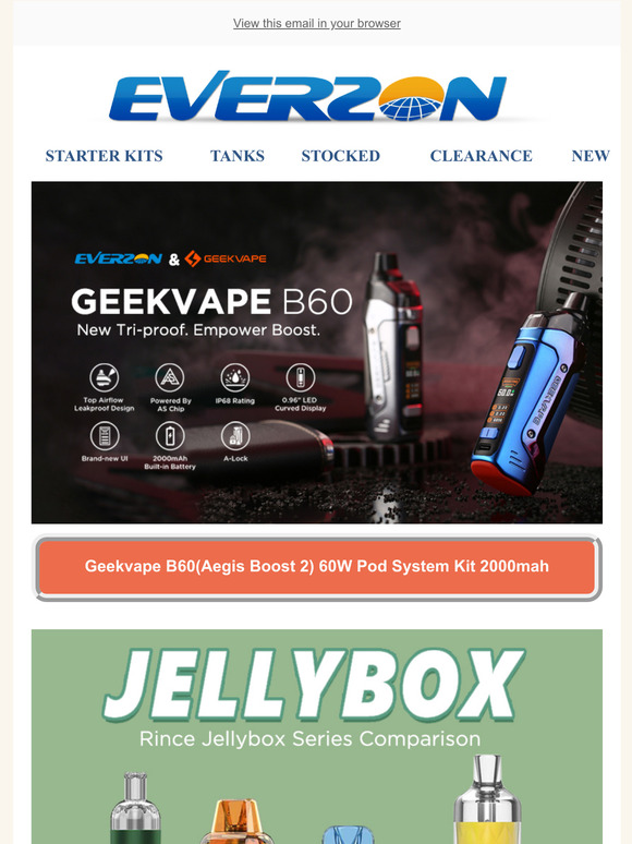 New: Geekvape B60(Aegis Boost 2) 60W Pod Kit 2000mah