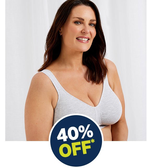 40% Off ALL Full Priced Bras & Women's Underwear