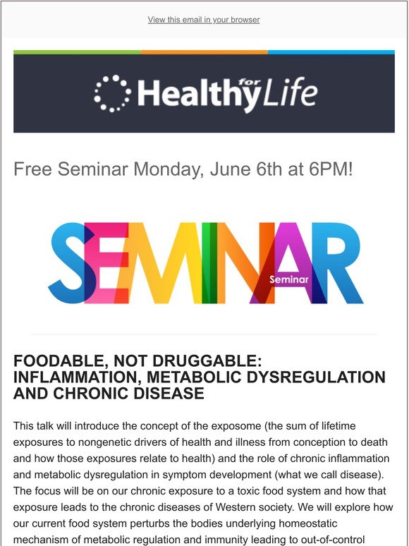 Seminar with Dr Nish - Foods that cause inflammation, immune and metabolic disfunction