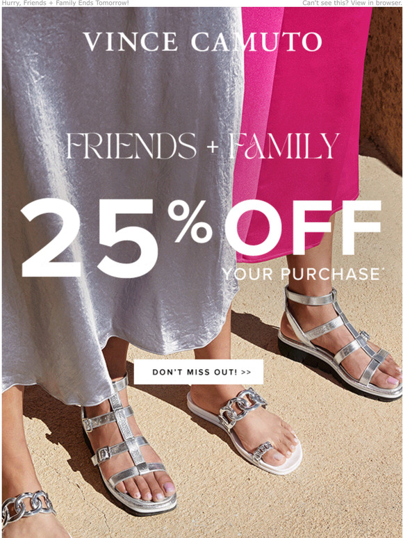 Vince Camuto Snag 25 OFF your dream styles before theyre GONE Milled