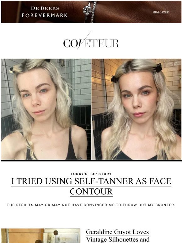 COVETEUR I Tried Using SelfTanner as Face Contour Milled